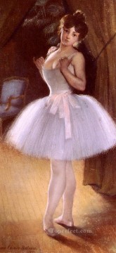 pie Pintura al %C3%B3leo - Bailarina de ballet Danseuse Carrier Belleuse Pierre